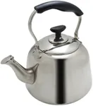 Lily's Home Stainless Steel Whistling Tea Kettle, Teapot for Stovetop, Pleasant Whistle Sound, Safe Handle, Tea Kettle for Stove Top, Whistling Tea Kettles for Boiling Water - 2L