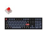 Keychron K10 Pro QMK/VIA Wireless Custom Mechanical Keyboard, Full Size Hot-swappable Programmable Macro with Keychron K Pro Red Switch, PBT keycap, for Win/Mac/Linux System,RGB Backlit
