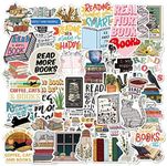 Cute Reading Stickers 50 Pcs,Librar