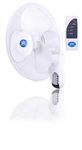 Prem-i-air White 16 Inch (40 cm) Powerful Oscillating Cooling Wall Fan with 3 Airflow Speed Settings, Oscillating Function, Remote Control and Quiet Operation For Use in Homes and Offices