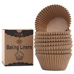 Bake Choice Non Stick 200pcs Standard Natural Cupcake Liner for Baking, Food Grade Muffin Liners, Greaseproof Parchment Muffin Liners, Cupcake Liners, Muffin Cups for Party, Wedding, Birthday