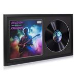 12" / 10" / 7" Double Vinyl LP Record and Album Cover Frame BLACK Mount Memorabilia Wall Display (Matt Black, 12" Vinyl)