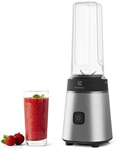 Electrolux E3SB1-4ST Frullatore Sports Blender Create 3, 2 bottiglie take away da 600ml, Acciaio inox, Amazon Exclusive