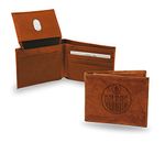 NHL Edmonton Oilers Embossed Genuine Leather Billfold Wallet