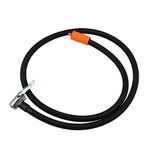 X AUTOHAUX 1m Tire Inflator Extension Hose with Metal Lock Chuck Adapter Convert to Lock on Connection Air Pump Tube Tire Valve Connection Pipe for Car Truck Bike MTB Nylon Zinc Alloy