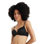 Tommy Hilfiger Women Push-up Bra with Underwire, Black (Black), 75B