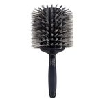 Phillips Brush Luxe Monster Vent 1 Professional Hair Brush (5” Diameter Barrel) – Black & Rose Gold Vented Hairbrush with Nylon Reinforced Boar Hair Bristles, Ergonomic Rubber Grip