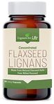 Flaxseed SDG Lignans from Flax Hulls - 90 Capsules - 25mg SDG Lignans for Dogs