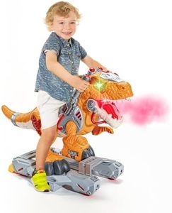 Dinosaur Ride On Toy Cars for Kids, Toddler Electric Ride On Toys with Music, Light & Smoke, 3-5 Year Old boy Gift, Preschool Kids Scooter Foot-to-Floor Walker for Indoor Outdoor Christmas