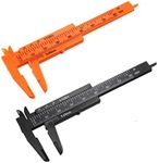 uxcell Vernier Caliper 80mm 3 Inch Metric Mini Double Scale Plastic Ruler Measuring Tool 1Set