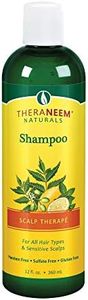 TheraNeem Scalp Therapy Shampoo | Protects, Nourishes and Calms Sensitive Scalp with Organic Neem, Lemon and Peppermint Oils | For Dry, Itchy Scalp, and Scalp Buildup | Vegan and Cruelty Free | 12oz