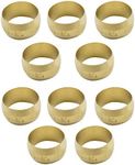 Vis Brass Compression Tube Fitting, Sleeve, Ferrules, 3/4" Tube OD (Pack of 10)