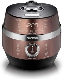 CUCKOO CRP-JHR0609F 6-Cup (Uncooked) / 12-Cup (Cooked) Induction Heating Pressure Rice Cooker with Nonstick Inner Pot, 16 Menu Options, Fuzzy Logic Tech, 3 Voice Guide, Auto Clean (Copper/Black)