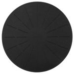 Lazy K Induction Cooktop Mat - Silicone Fiberglass Scratch Protector - for Magnetic Stove - Non slip Pads to Prevent Pots from Sliding during Cooking (9.4inches) Black