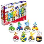 MEGA Pokémon Action Figure Building Toys, Beginner Trainer Team with 191 Pieces, 8 Characters Including Pikachu Charmander Squirtle, for Kids, HTJ75