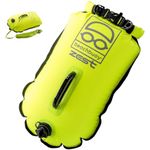 BEACHBUOY® Tow Float Dry Bag. Hi viz open water swim buoy with light reflecting logo. 20L tow float for open water swimming. 'The' swimming tow float for cold water swimming and wild water adventures.