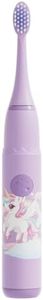 Kids Electric Toothbrush (Purple) with 5 Replacement Brush Heads & Tooth Brushing Chart – Gentle Cleaning with Soft Bristles, 2-Minute Timer, & Fun Habit Tracker – Ages 3+