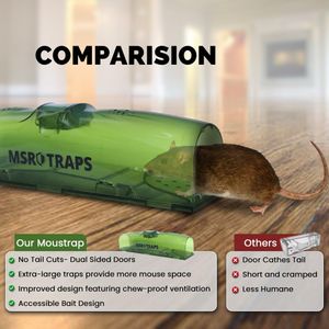 MSR XL Humane Mouse Traps, 2-Pack – Extra Large Rodent Catcher