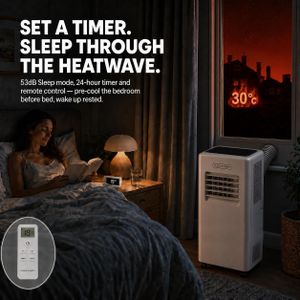 Olsen & Smith 3-in-1 Portable Air Conditioner – 9000 BTU, Fan, Dehumidifier, Remote