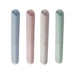 Milisten 4pcs Travel Toothbrush Case Plastic Portable Toothbrush Toothpaste Holder Container for Travel Business Home Camping