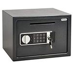 ANSLOCK Drop Slot Safes Depository Safe, Security Keypad Cabinet Safes, 0.58 Cubic Ft Home Hotel security Safe Box with a Front Drop Slot for Cash, Bank Slips, Bills