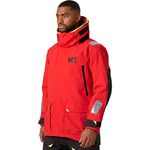 Helly Hansen Skagen Waterproof Jackets for Men Featuring Windproof Sailing Fabric and Packable Neon Yellow Hood, ALERT RED - Medium