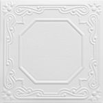 A La Maison Ceilings R32c Topkapi Palace Foam Glue-up Ceiling Tile (256 sq. ft./Case), Pack of 96, Plain White