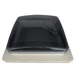 SecureFix Direct Caravan Skylight Window Roof Vent 450MM x 450MM, Black, Plastic, UV Protected, Easy to Install, Requires 350MM X 350MM Cutout, Compatible with RV