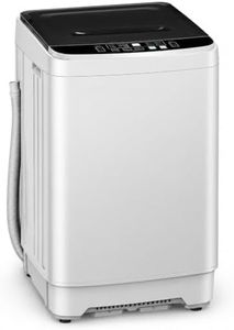 23.1 lb Fully Automatic Top Load Washing Machine, 10 Programs, White | Stainless Steel Drum, Quick Wash, Child Lock, Freestanding, 110V