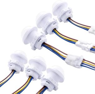 6 Pack Motion Sensor Switch 85-265V 40W, PIR Wall/Ceiling Mount with 30s Auto-Off & Night Mode