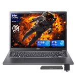 Acer Aspire 14" WUXGA Touchscreen Laptop, Intel Core Ultra 7 258V, 32GB LPDDR5X, 2TB Storage(1TB SSD+1TB Docking Station Set), Intel ARC 140V GPU, Backlit Keyboard, Copilot, Wi-Fi 6E, Win 11, Gray