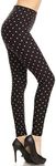 Leggings Depot Women's Ultra Soft Printed Fashion Leggings BAT11 (Plus Size (Size 12-24), Polka Dots)