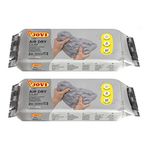 Jovi European Air-Dry Modeling Stone Grey Clay 2 Packets - Each Pack of 250 Grams for Sculpting Pottery Art & Craft Handicraft Educational Purpose Fine Motor Skills