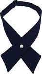 SISIDI Girls' Criss-Cross Bow Ties, Girls' School Uniform (Navy Blue)