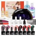 Mylee Massive Kit, Professional Gel Polish Set, Grande LED Lamp, 8x Gel Polish Colours, Top & Base Coat, 5-in-1 Builder Gel, Prep & Wipe & Gel Remover, Prep Tools, Nail & Cuticle Oil, Mixing Palette