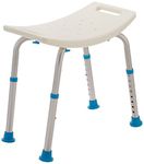 AquaSense Adjustable Bath and Shower Chair with Non-Slip Seat, White