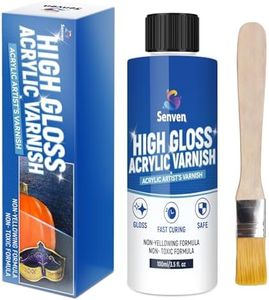 Gloss Varnish for Acrylic Painting, Artist's Acrylic Varnish Kit, Non-Yellowing, Non-Toxic, Anti-Crazing, High Gloss Finish for Artwork, Acrylics Paint, Suitable for Pro Artists, Hobby Painter