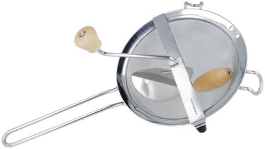 EUROHOME Passiermaschine Edelstahl mit abnehmbarem Rührwerk - Küchensieb Ø20 cm - Küchenmaschine mit feinem Sieb zum Passieren von Obst oder Gemüse - Manuelle Passiermaschine praktische Küchenhelfer