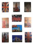 10 pcs London England Collage Photo Foil Fridge Magnets, Collectible Souvenir, Designed in U.K., 55mmx80mm(2.12inchx3.12inch), 2mm thickness