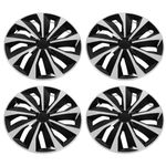 17 Inch Wheel Cover Hub , Easy Install Wheel Fully Wrap Rim Wear Proof 4 Pcs for Connect