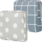 TAVBAGVSK 2PCS Mini Makeup Bag,Cute Pocket Cosmetic Bag,Portable Small Make Up Bags for Women,Travel Cosmetic Bag Small Makeup Pouch,Mini storage bag for Sanitary pad,coin,lipstick,jewelry, B, one size