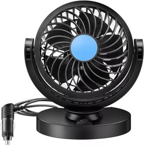 HG TECHNO SERVICES Car fan 12 volt hi speed cooler high mini ac back seat light single automobile portable transmission cooling electric Dashboard 360 Degree Rotatable Air Fan Electric Car