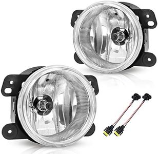 AUTOSAVER88 Fog Lights Compatible with 2007-2009 Jeep Wrangler 05-07 Dodge Magnum 2009 Journey 2006-2010 Chrysler PT Cruiser 2005 2006 2007 2008 2009 2010 Chrysler 300 Touring Fog Lamp Replacement