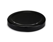 Metal Lug Cap 53 mm Lid for Glass Storage Jars and bottles (brand peerul) (12, Black)