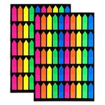 VANRA 2000 Pieces Page Markers Index Tabs Arrow Flags Stickers Colored Sticky Notes Index Labels for Bookmarks, 10 Sets