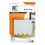 Wall Essential Adhesive Picture Hanging Strips Removable Damage Free Pack Of 16 Pcs,Photo Frame,Painting Wall Hanging Velcro Foam Strips,Hold Up To 6Kg Weight,(16 Strips,Model: Quartz,Size: Medium)