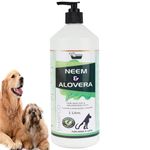 Medilogy Biotech Dog Shampoo Neem Aloe Vera 1 Litre Ayurvedic White Color Promotes Healthy Skin Coat Anti Bacterial Anti Fungal Anti Itch Anti Inflammatory, 1 Liters