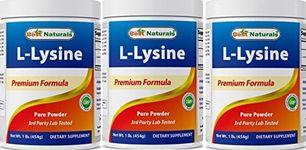 Best Naturals Lysine Powder, 1 Pound - 100% Pure (1 LB (Pack of 3))