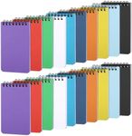 JIANTA Pocket Notebook A7, 50 Sheets/20Pack Small Spiral Notebook Lined, 10 Colours Memo Pads, 3 x 5 Inch Ruled Notepads for School Office Supplies