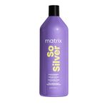 Matrix So Silver Purple Shampoo, Neutralizes Yellow Tones, Neutralizes Brassy Tones, Tones Blonde and Silver Hair, For Blonde, For Silver Hair, For Grey Hair, 1000ml (Packaging May Vary)